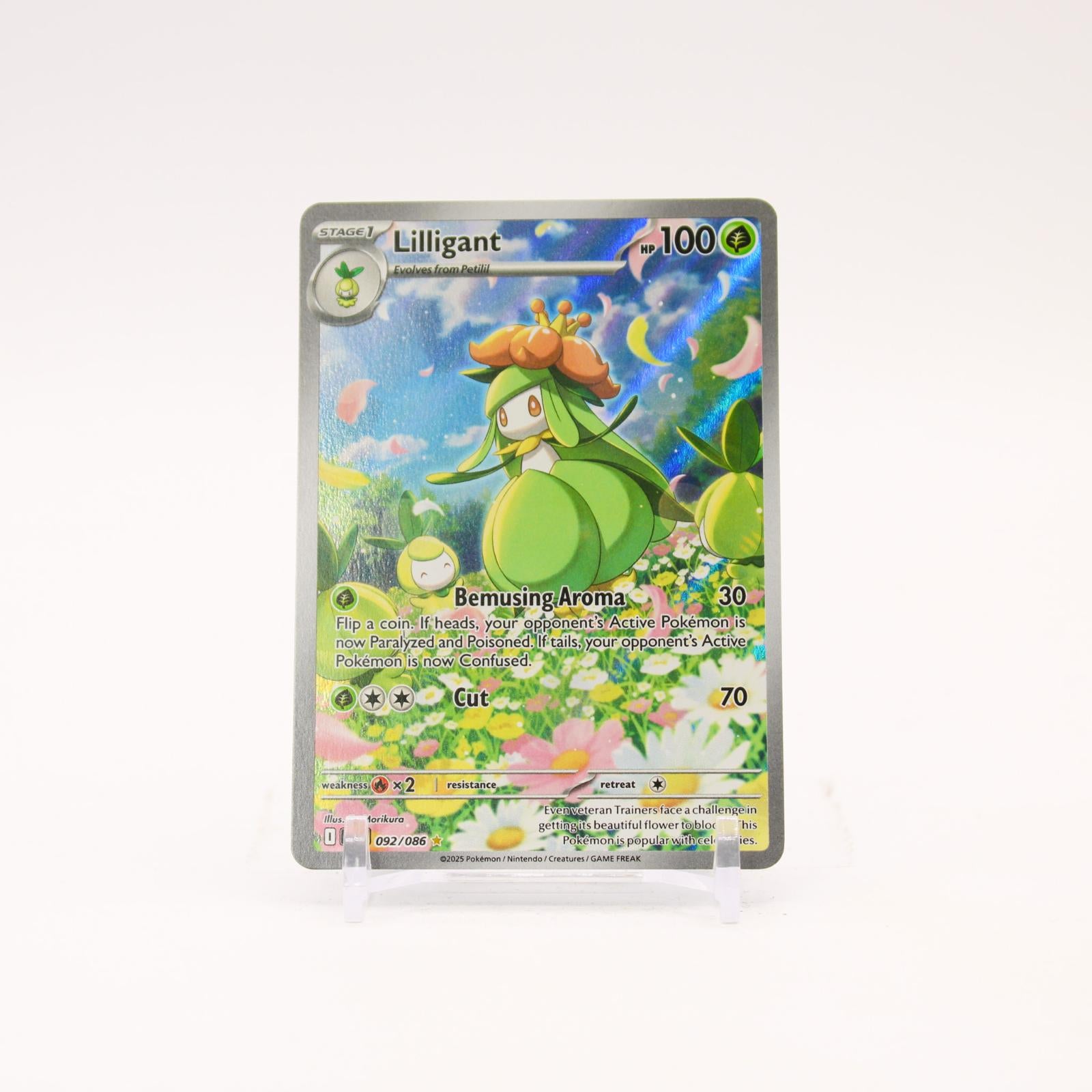 Lilligant - 092/086 Black Bolt Holo Illustration Rare Pokemon - NM