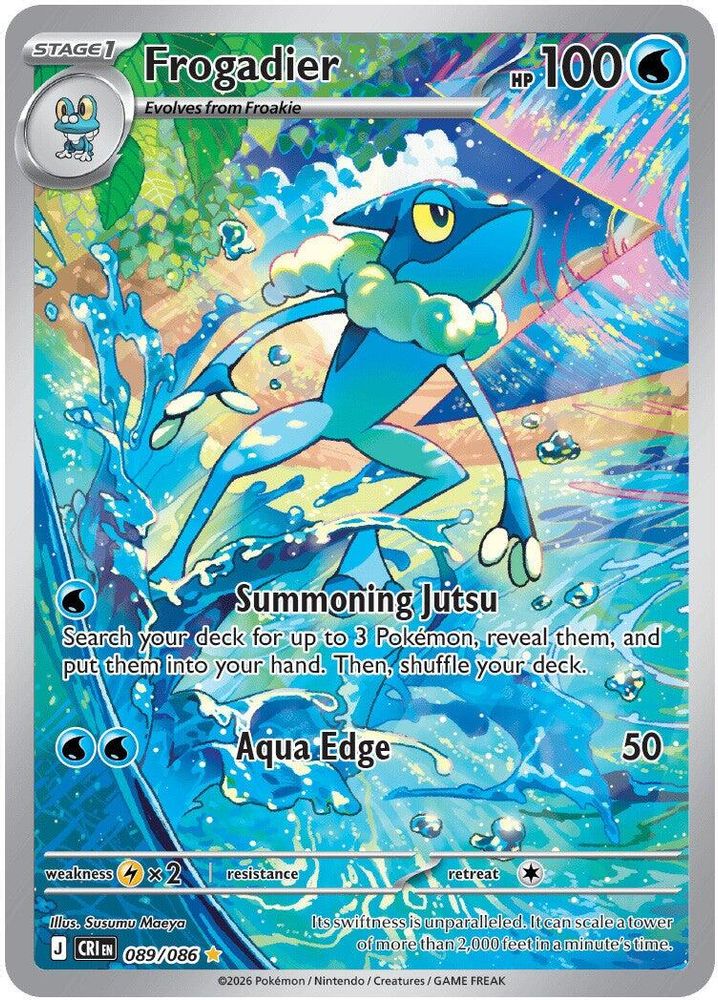 Frogadier - 089/086 Chaos Rising Holo Illustration Rare Pokemon - NM
