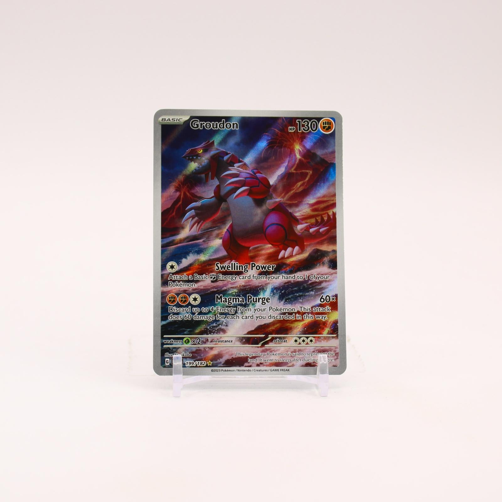 Groudon - 199/182 Paradox Rift Illustration Rare Pokemon - NM
