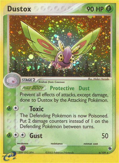 Dustox - 6/109 Ruby & Sapphire Rare Holo Pokemon - NM