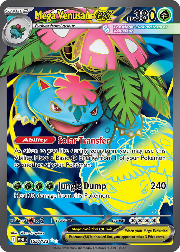 Mega Venusaur ex - 155/132 Mega Evolution Ultra Rare Holo Pokemon - NM