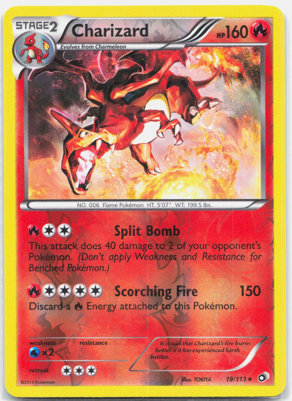 Charizard - 19/113 Legendary Treasures Reverse Holo Rare Pokemon - NM/LP