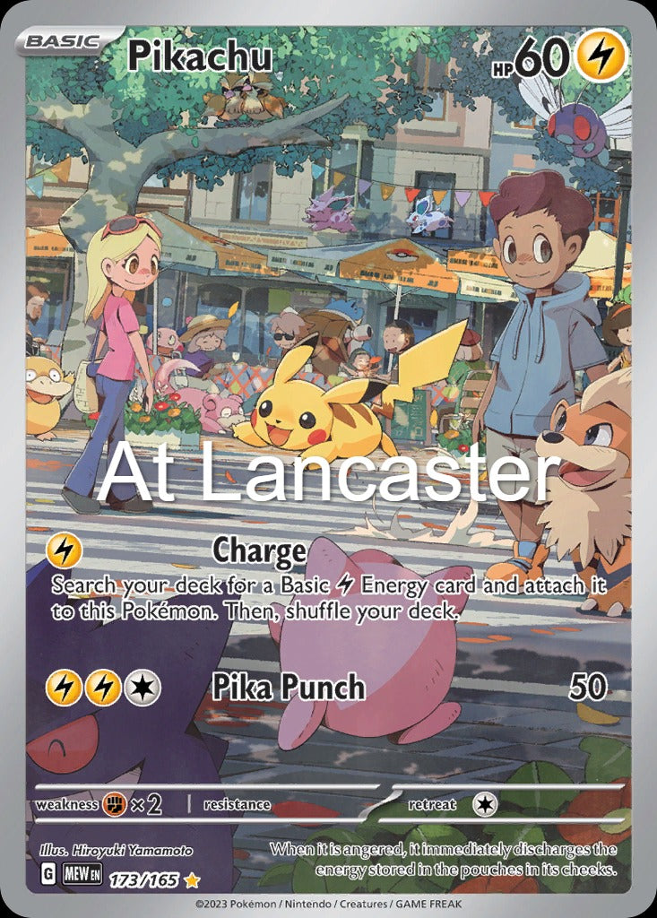 Pikachu - 173/165 151 Illustration Rare Pokemon - NM (Lanc)