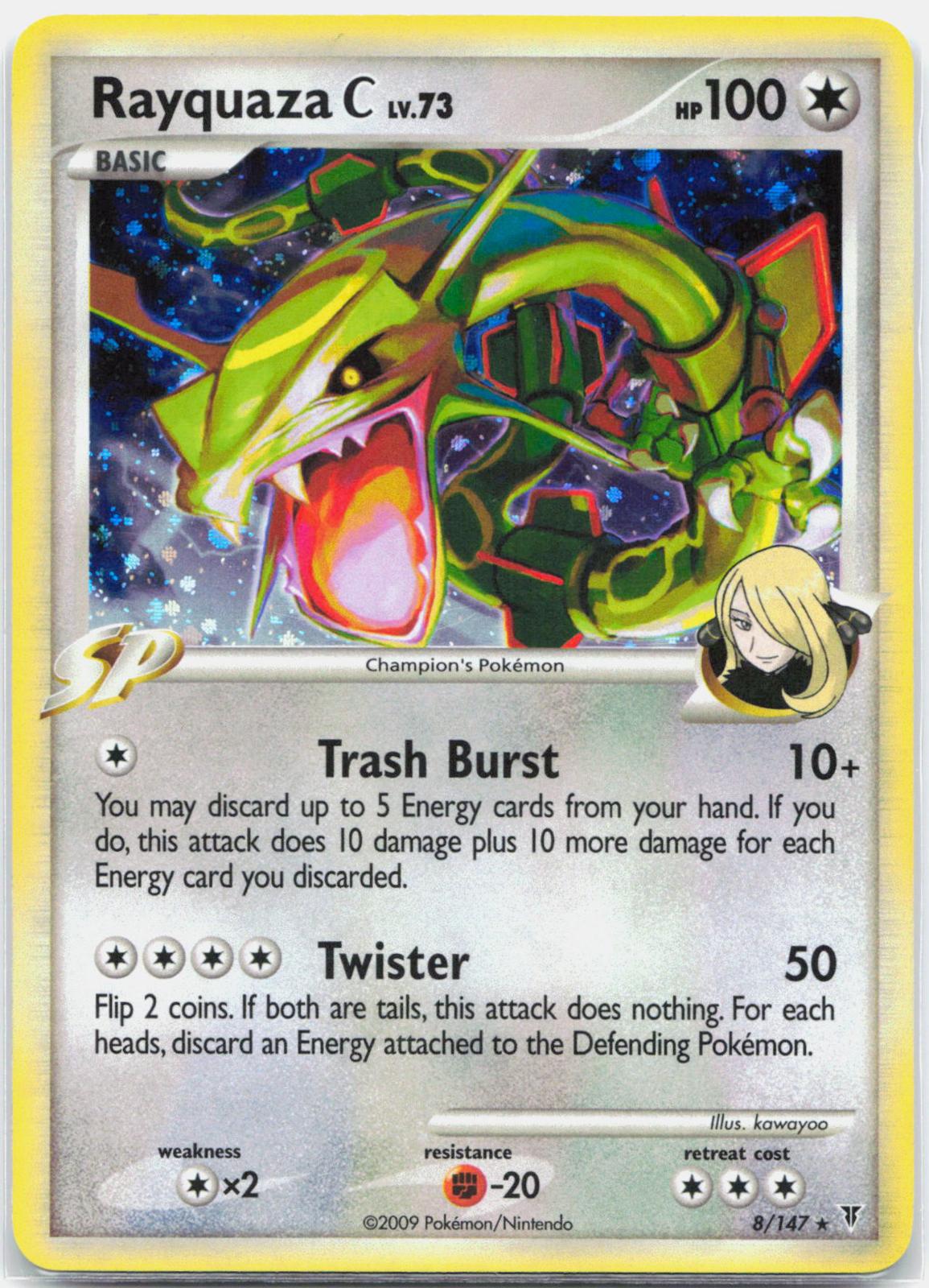 Rayquaza C - 8/147 Supreme Victors Holo Rare Pokemon - LP
