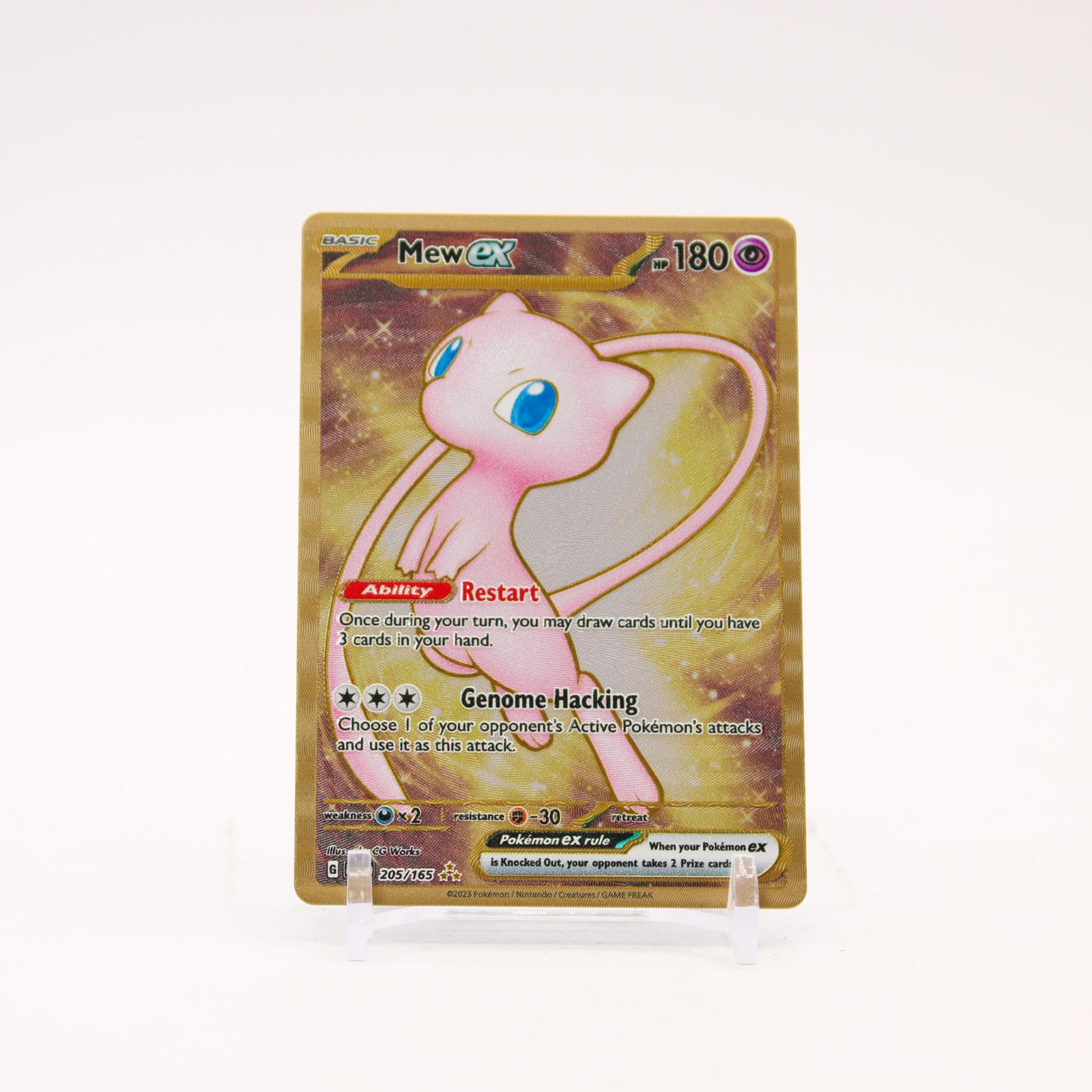 Mew ex - 205/165 Scarlet & Violet METAL Holo Promo Pokemon - NM