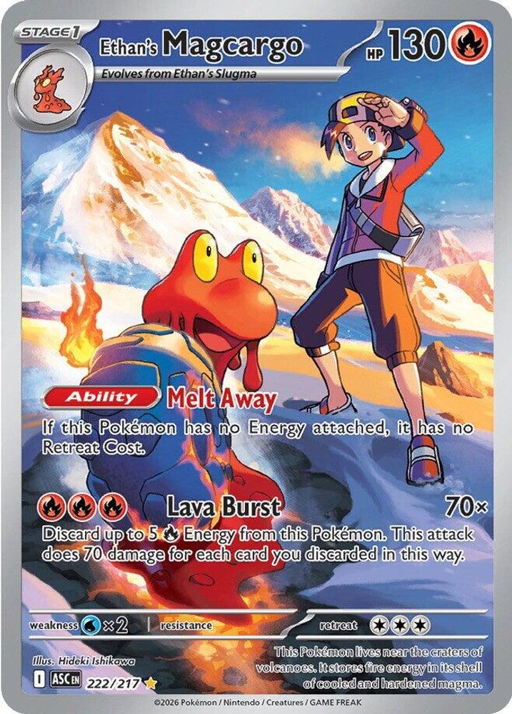 Ethan's Magcargo - 222/217 Ascended Heroes Illustration Rare Holo Pokemon - NM