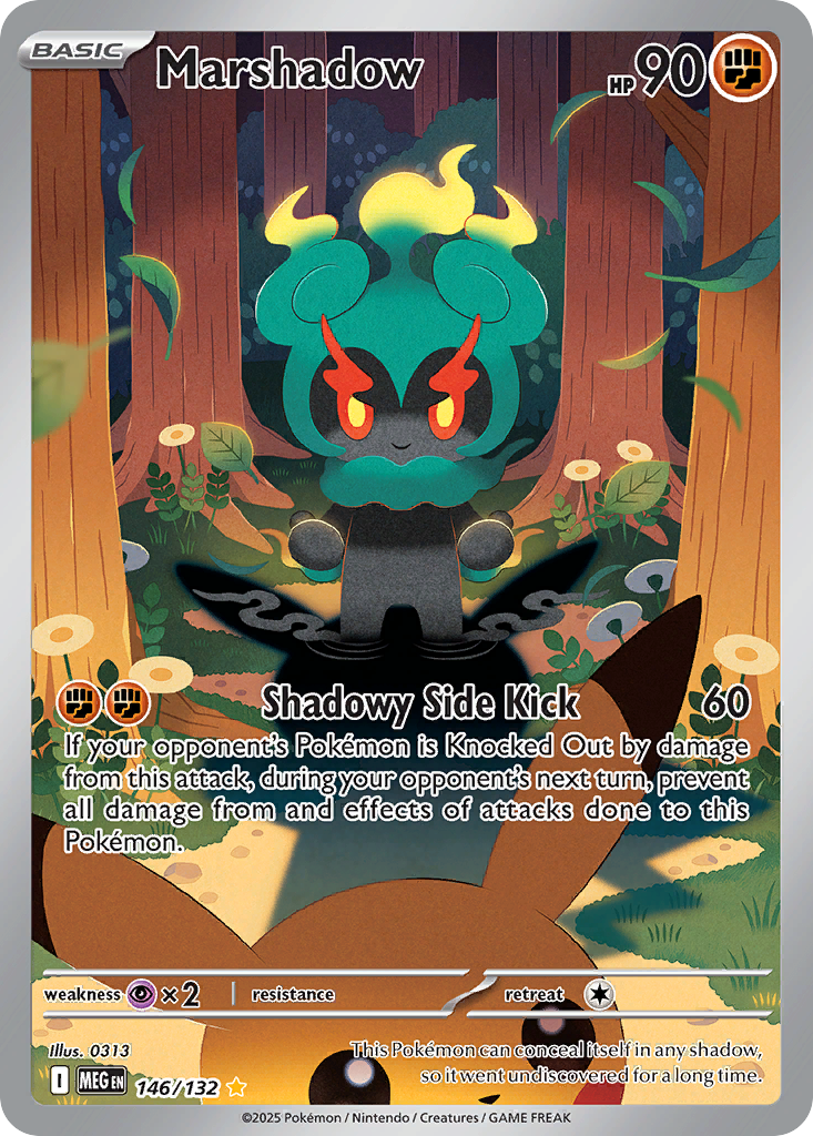 Marshadow - 146/132 Mega Evolution Illustration Rare Holo Pokemon - NM