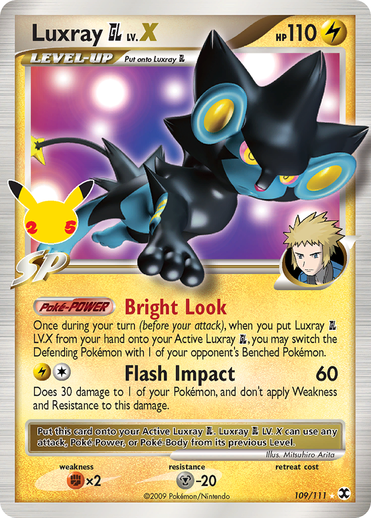 Luxray GL LV.X - 109/111 Celebrations: Classic Collection Holo Pokemon - NM