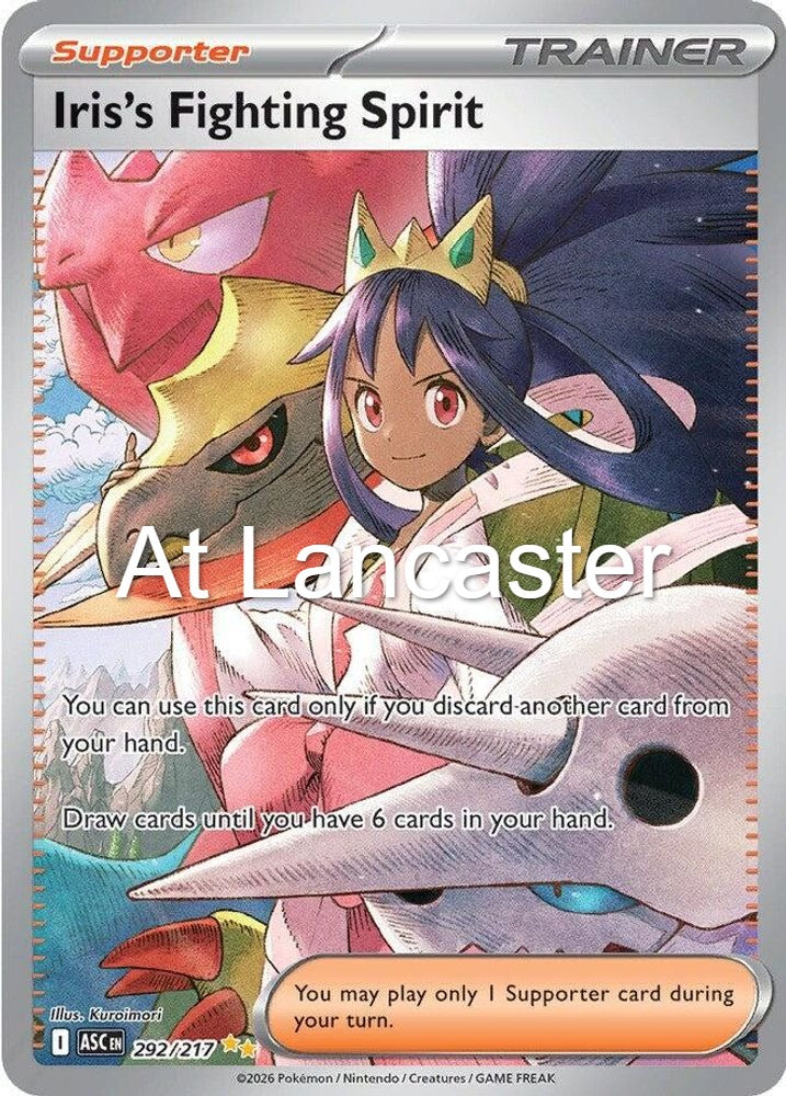 Iris's Fighting Spirit - 292/217 Ascended Heroes Special Illustration Rare Pokemon - NM (Lanc)