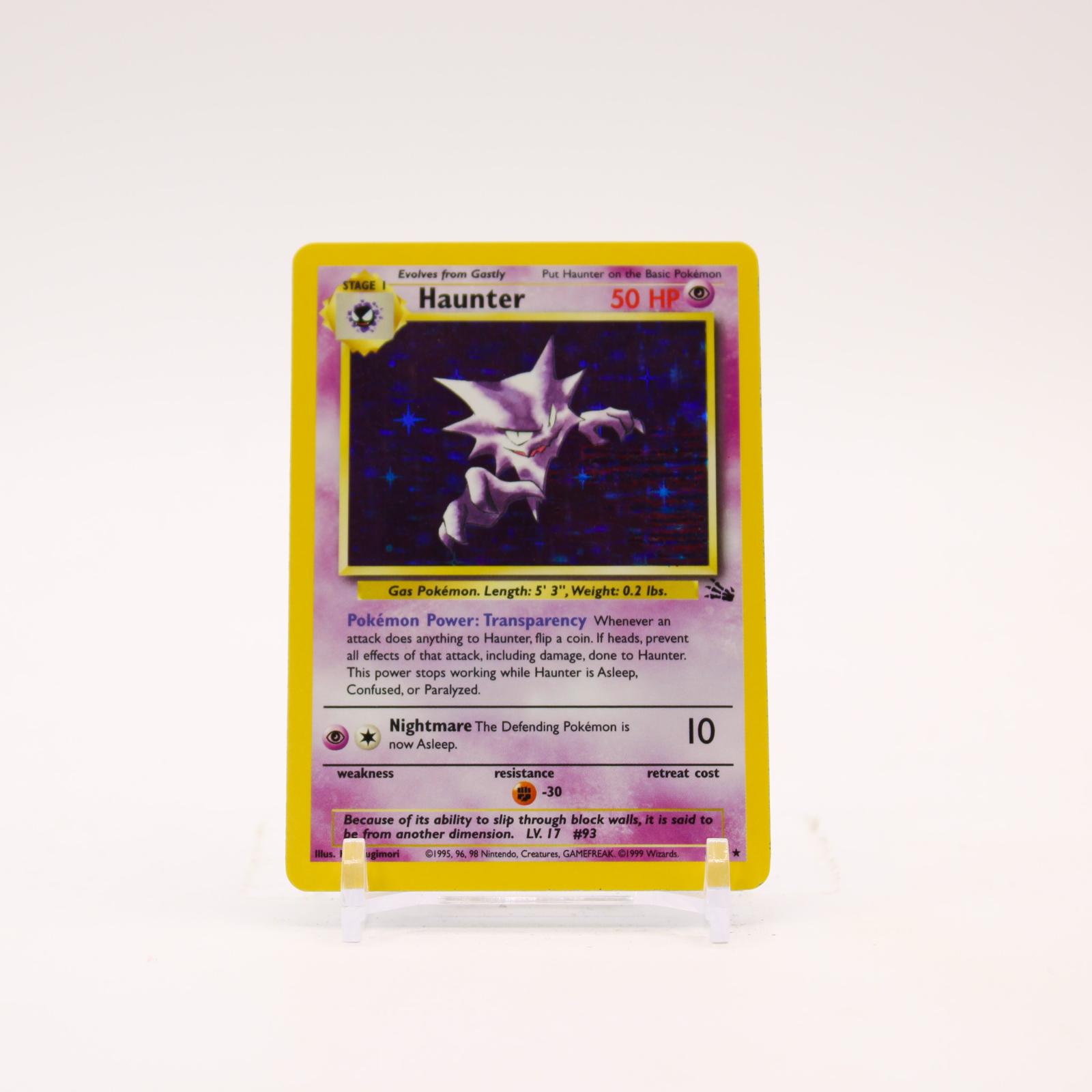 Haunter - 6/62 Fossil Unlimited Holo Rare STAIN ERROR Pokemon - LP