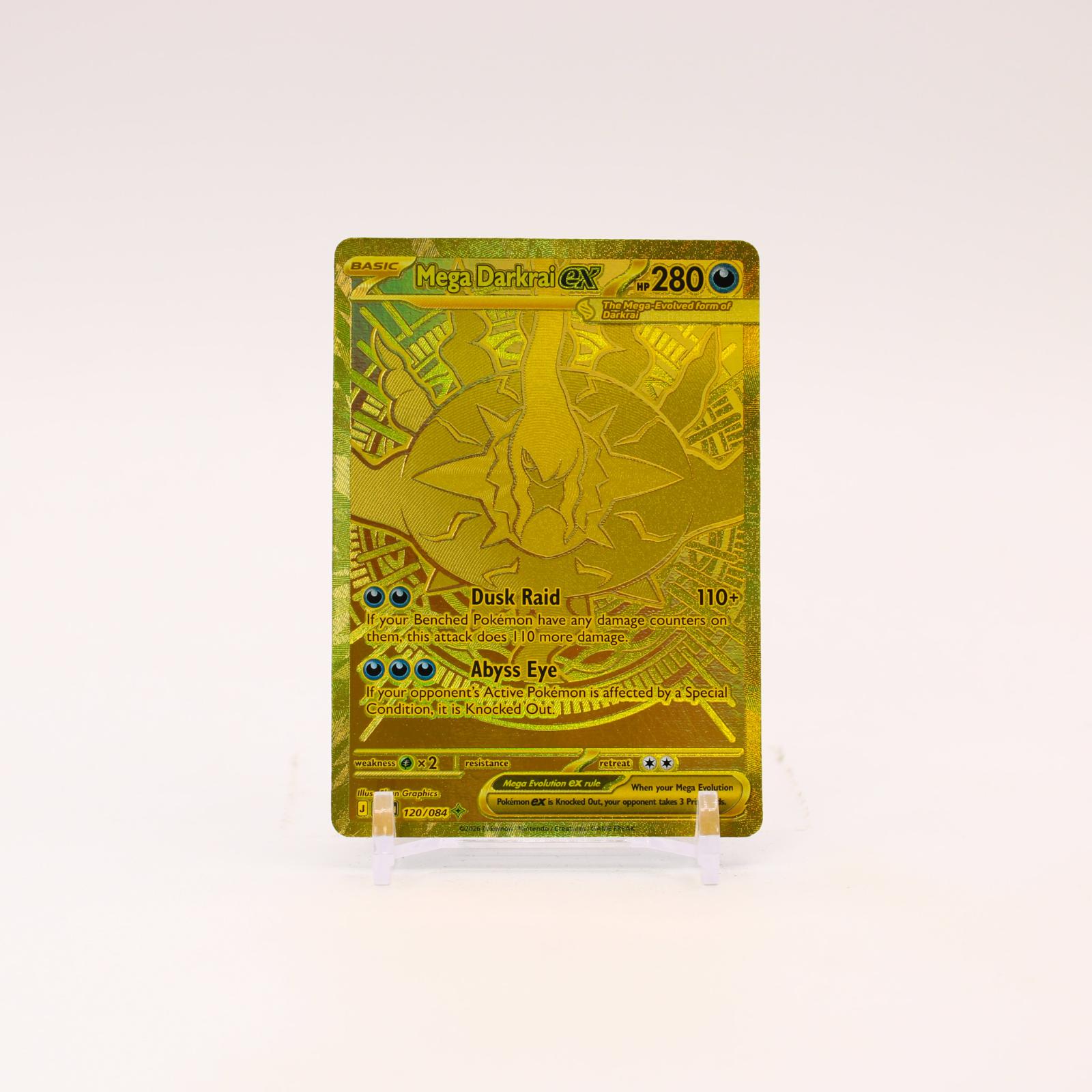 Mega Darkrai ex - 120/084 Pitch Black Gold Pokemon - NM