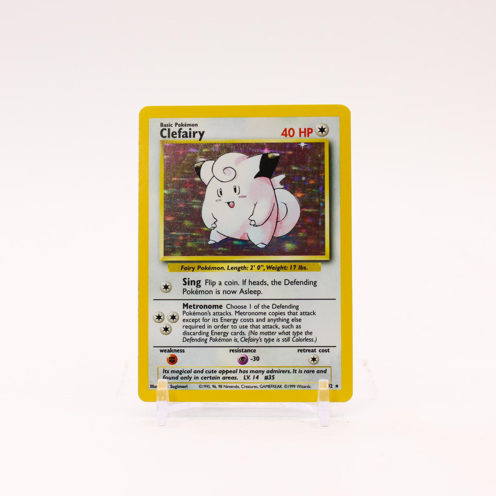 Clefairy - 5/102 Base Set Unlimited Holo Rare Pokemon - LP
