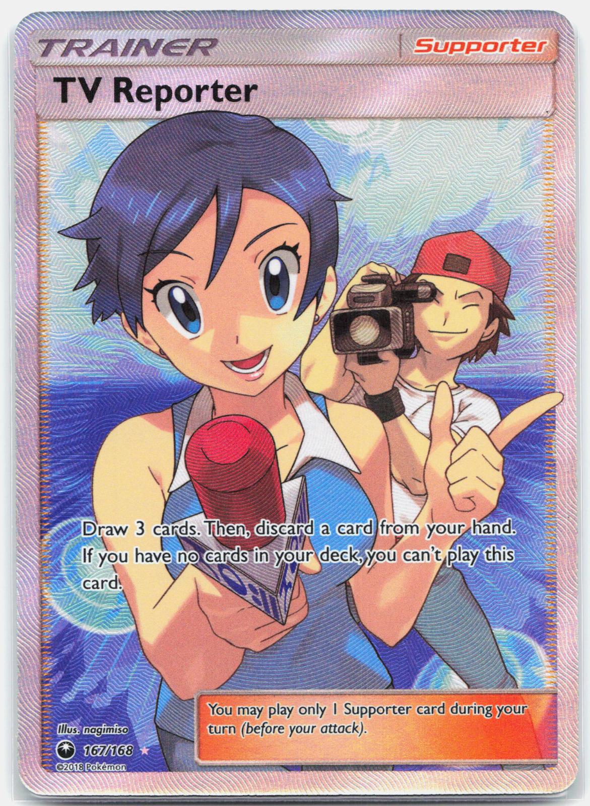 TV Reporter - 167/168 Celestial Storm Full Art Trainer - NM