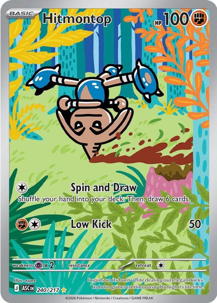 Hitmontop - 240/217 Ascended Heroes Illustration Rare Holo Pokemon - NM