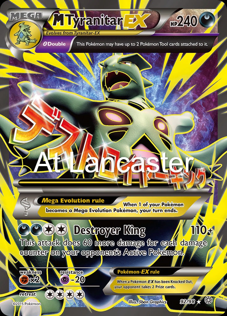 M Tyranitar EX - 92/98 Ancient Origins Ultra Rare Pokemon - DMG (Lanc)