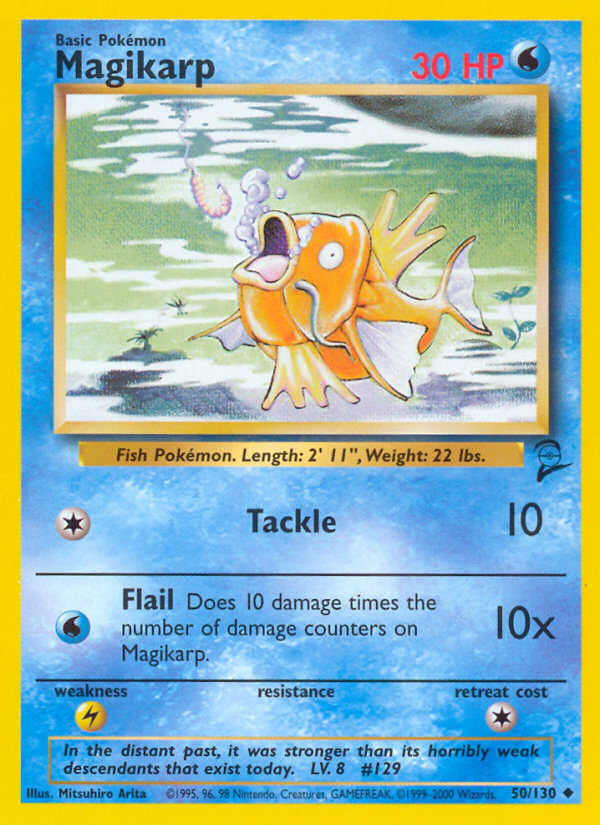 Magikarp - 50/130 Base Set 2 Uncommon Pokemon - NM