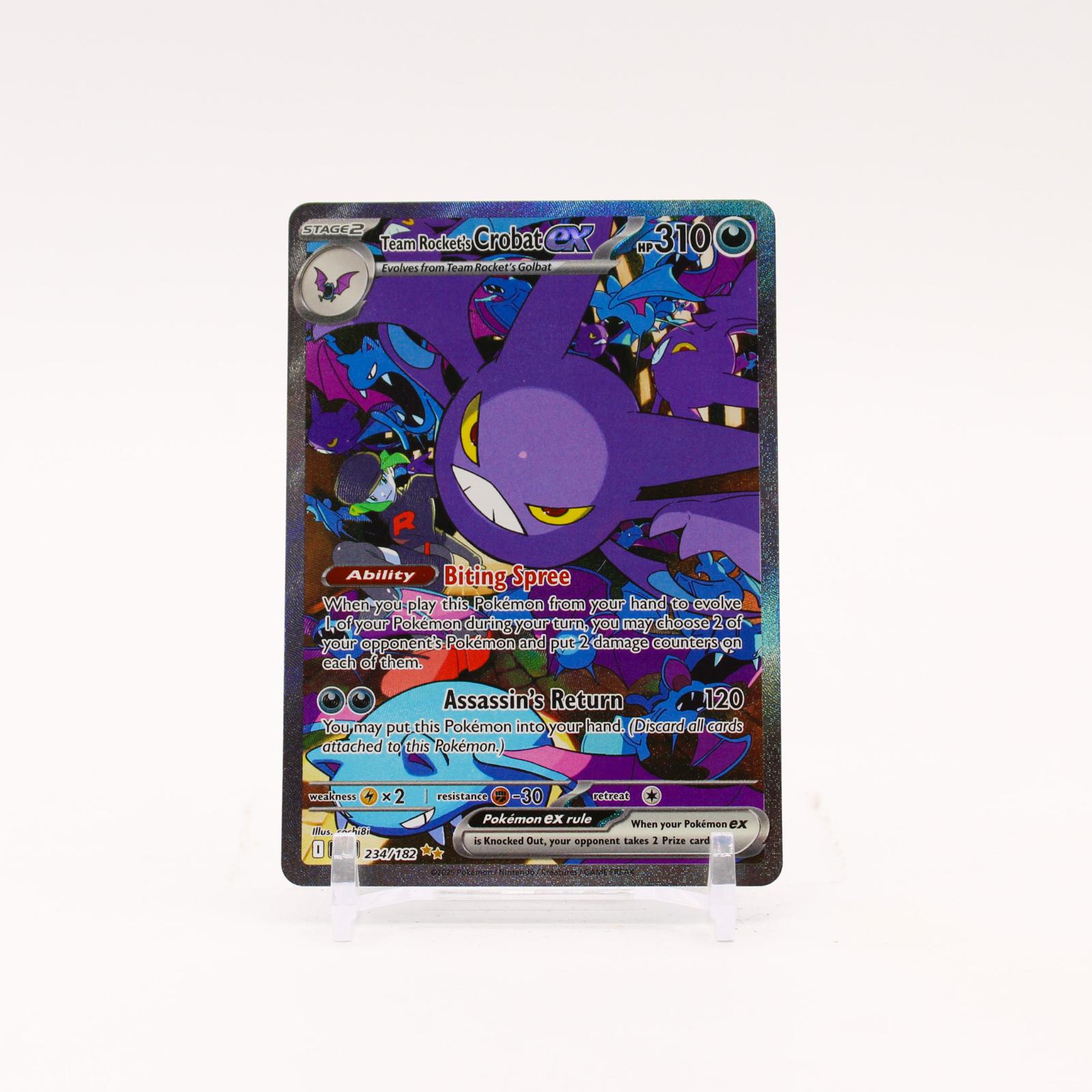Team Rocket's Crobat ex - 234/182 Destined Rivals Special Illustration Pokemon - NM/MINT