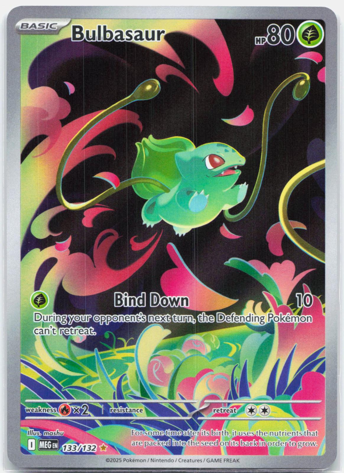 Bulbasaur - 133/132 Mega Evolution Illustration Rare Pokemon - NM/MINT
