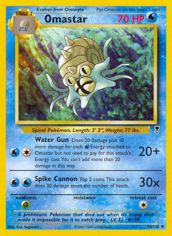 Omastar - 58/110 Legendary Collection Uncommon Pokemon - NM
