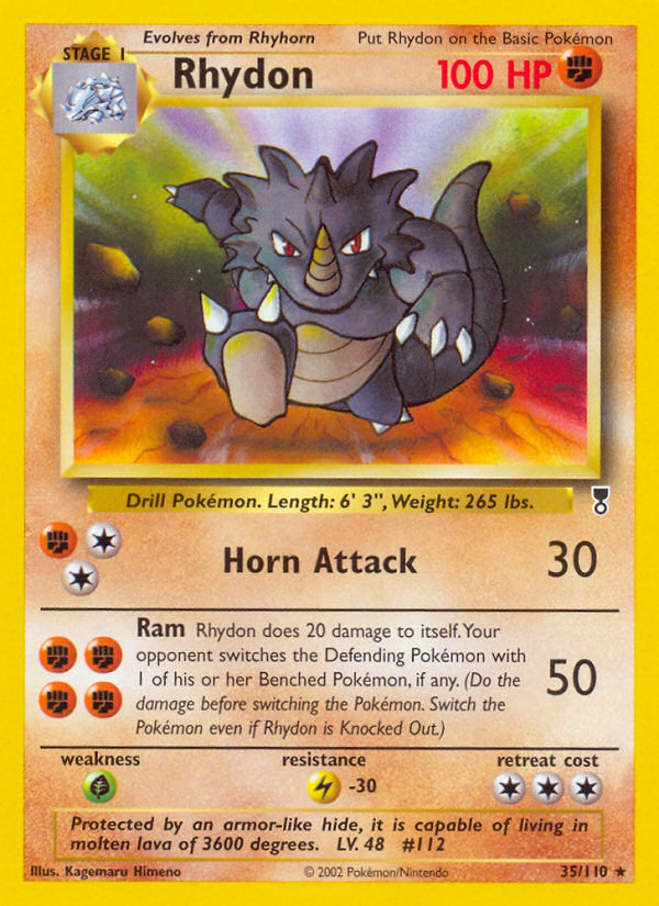 Rhydon - 35/110 Legendary Collection Rare Pokemon - NM