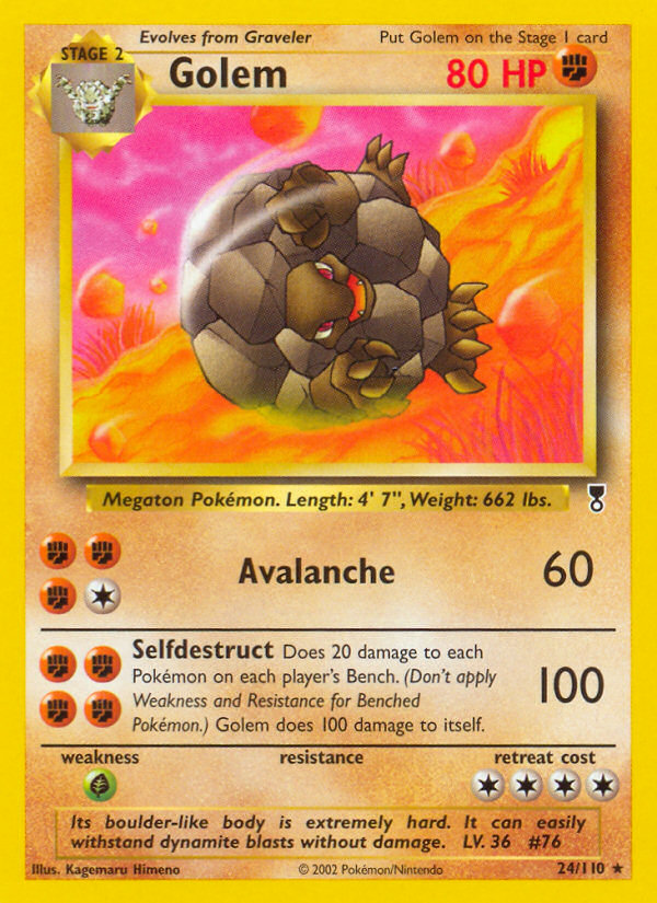 Golem - 24/110 Legendary Collection Rare Pokemon - NM