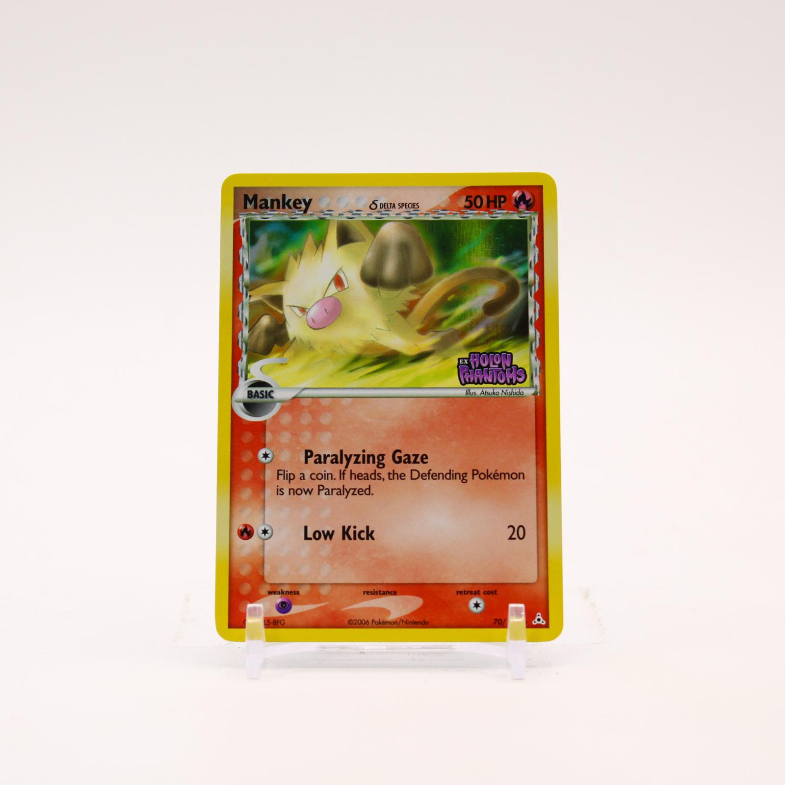 Mankey - 70/110 Holon Phantoms Reverse Holo Common Pokemon - LP