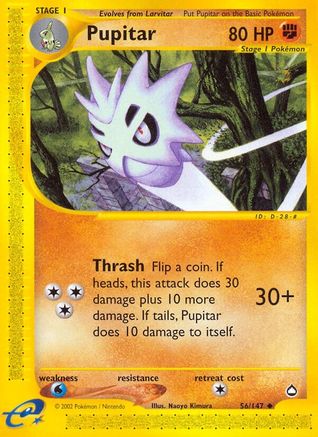 Pupitar - 56/147 Aquapolis Uncommon Pokemon - NM