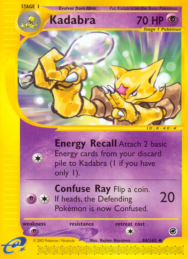 Kadabra - 84/165 Expedition Base Set Uncommon Pokemon - NM
