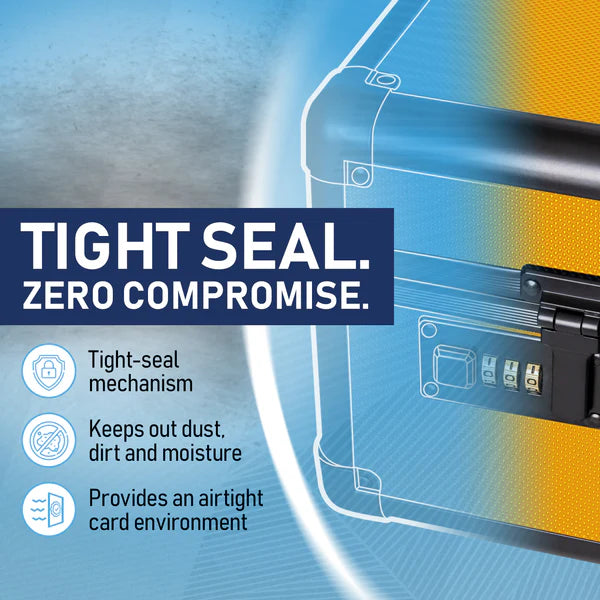 Premium Graded Card Case - Invested Alliance TSA Lock - Gold