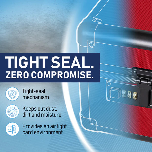 Premium Graded Card Case - Invested Alliance TSA Lock - Red