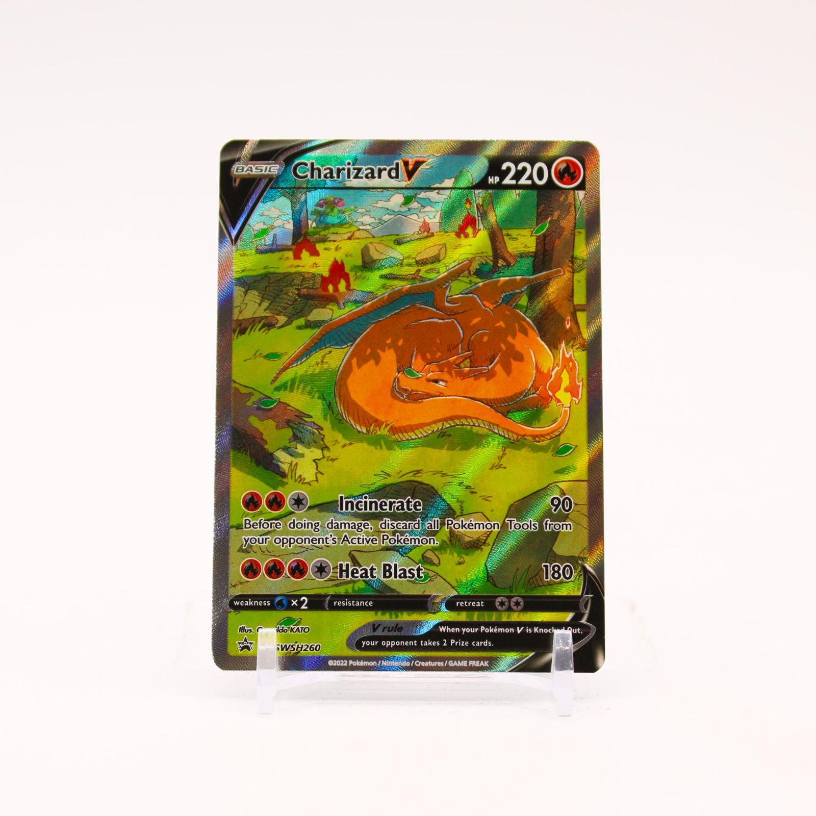 Charizard V - SWSH260 Sword & Shield Holo Alternate Art Promo Pokemon - NM/LP