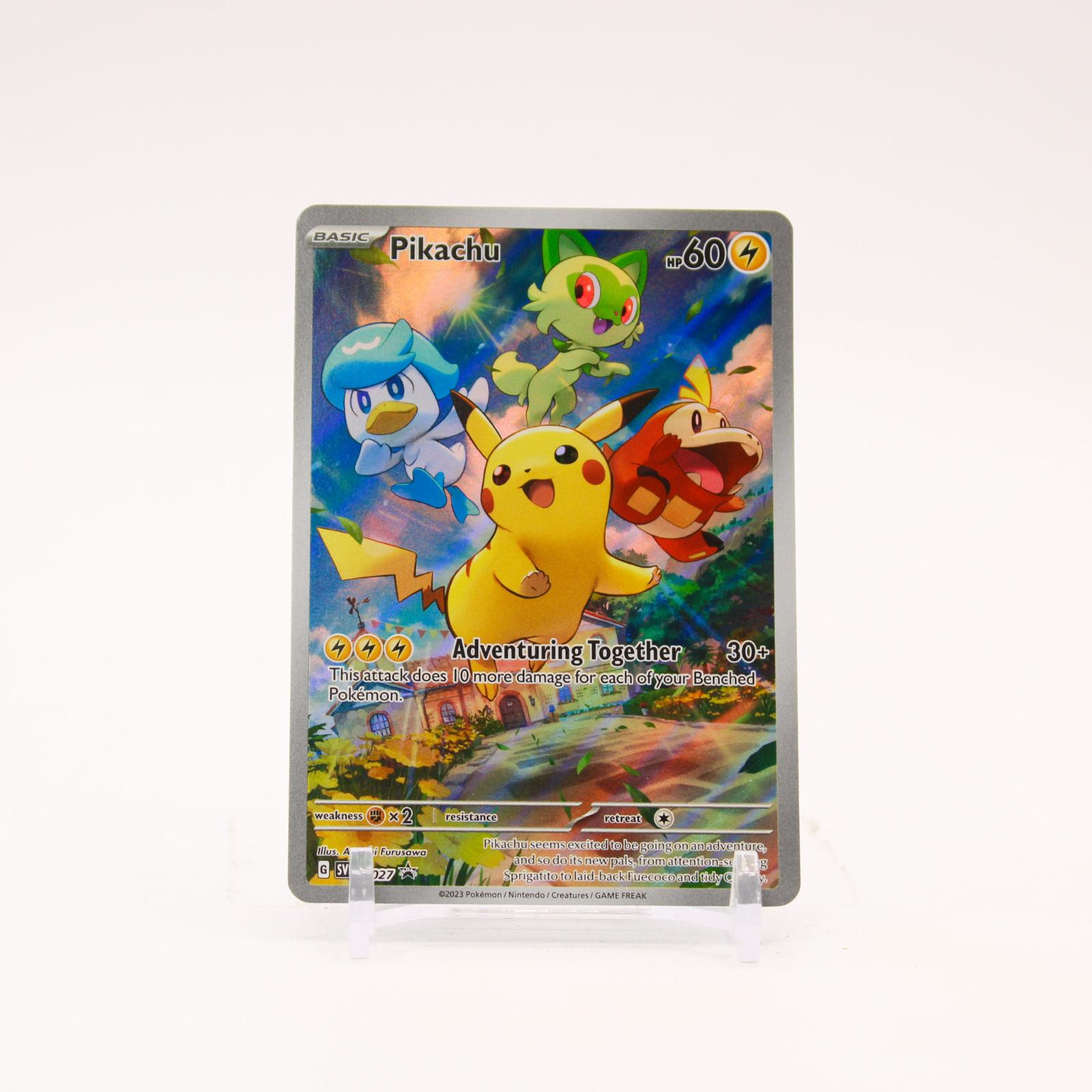 Pikachu - SVP027 Paldea Evolved ETB Holo Illustration Promo Pokemon - NM