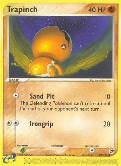 Trapinch - 82/100 Sandstorm Common Pokemon - NM