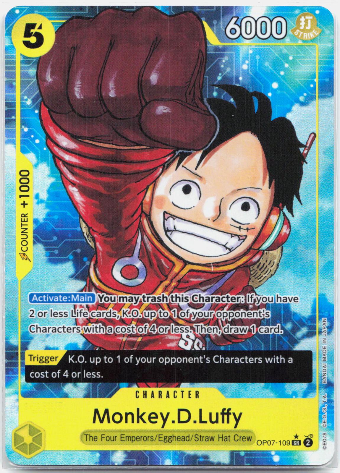 Monkey.D.Luffy Parallel - OP07-109 500 Years in the Future SR One Piece - NM