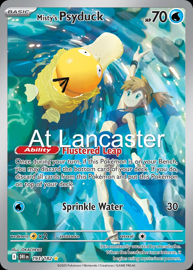 Misty's Psyduck - 193/182 Destined Rivals Illustration Rare Pokemon - NM (Lanc)