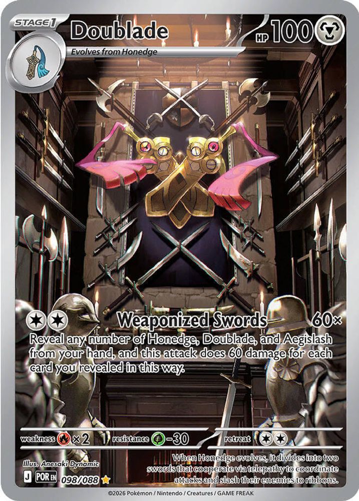 Doublade - 098/088 Perfect Order Illustration Rare Holo Pokemon - NM