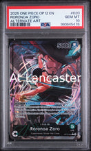 Load image into Gallery viewer, Roronoa Zoro - 020 PSA 10 Alternate Art One Piece (Lanc)
