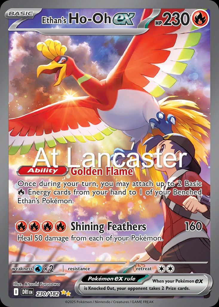 Ethan's Ho-Oh ex - 230/182 Destined Rivals Special Illustration Rare Pokemon - NM (Lanc)