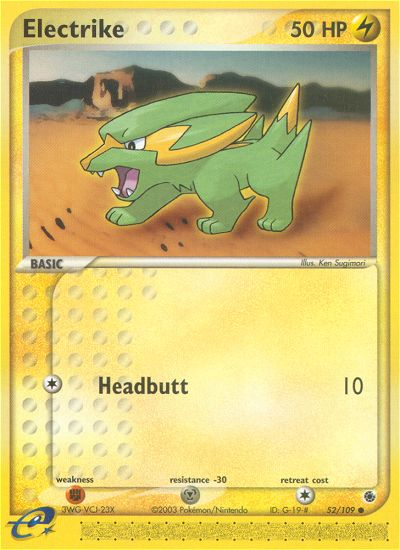 Electrike - 52/109 Ruby & Sapphire Common Pokemon - NM
