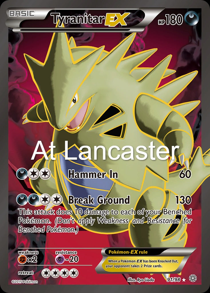 Tyranitar EX - 91/98 Ancient Origins Ultra Rare Pokemon - NM (Lanc)