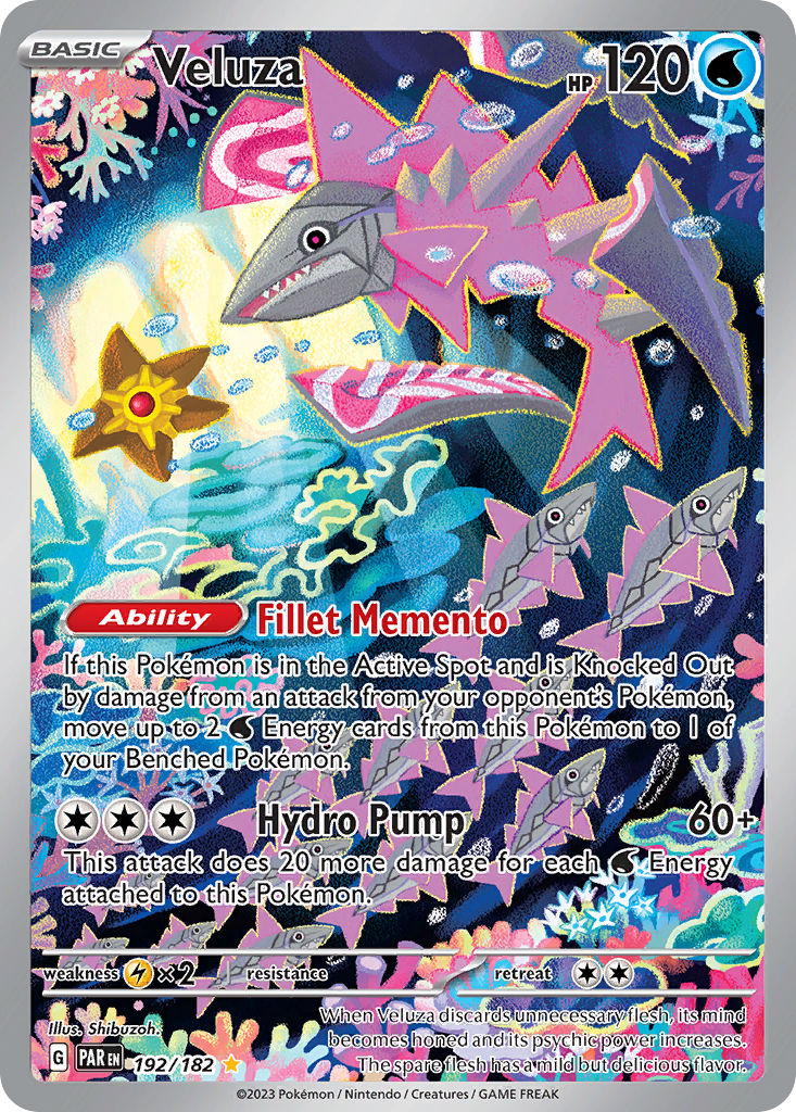 Veluza - 192/182 Paradox Rift Illustration Rare Holo Pokemon - NM