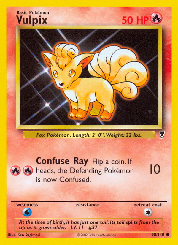 Vulpix - 98/110 Legendary Collection Common Pokemon - NM