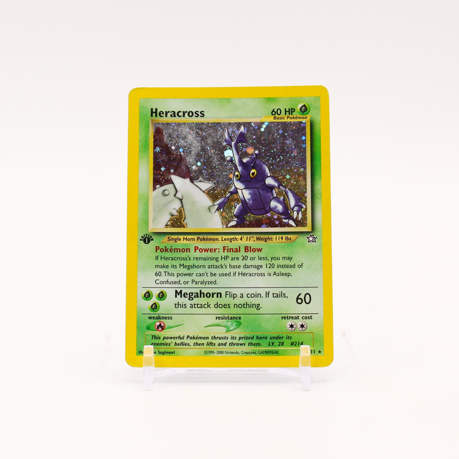 Heracross - 6/111 Neo Genesis 1st Edition Holo Rare Pokemon - HP