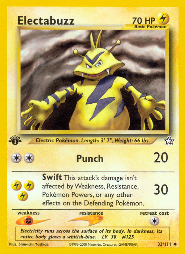 Electabuzz - 33/111 Neo Genesis Uncommon Unlimited Pokemon - NM