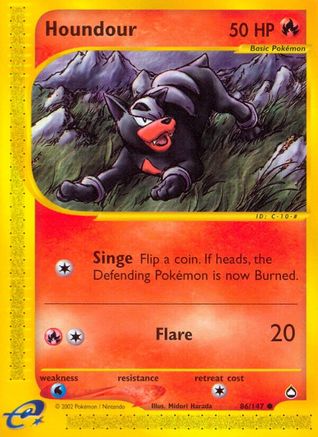 Houndour - 86/147 Aquapolis Common Pokemon - NM