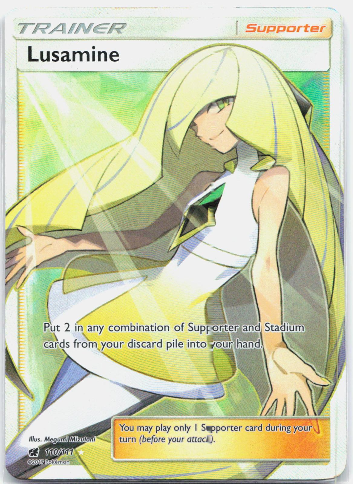 Lusamine - 110/111 Crimson Invasion Full Art Trainer - NM/LP