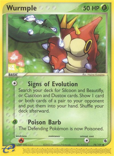 Wurmple - 78/109 Ruby & Sapphire Common Pokemon - NM