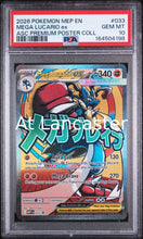 Load image into Gallery viewer, Mega Lucario EX - 033 PSA 10 Ascended Heroes Premium Poster Collection Pokemon (Lanc)

