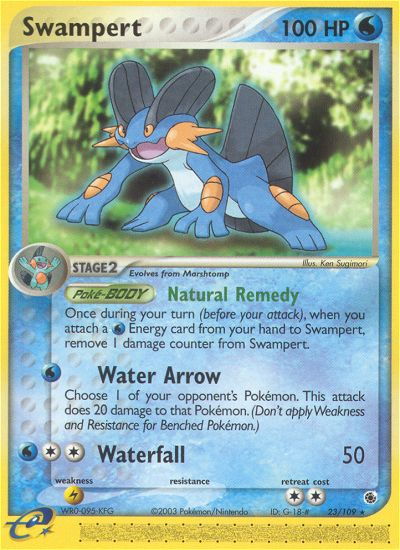 Swampert - 23/109 Ruby & Sapphire Rare Pokemon - NM
