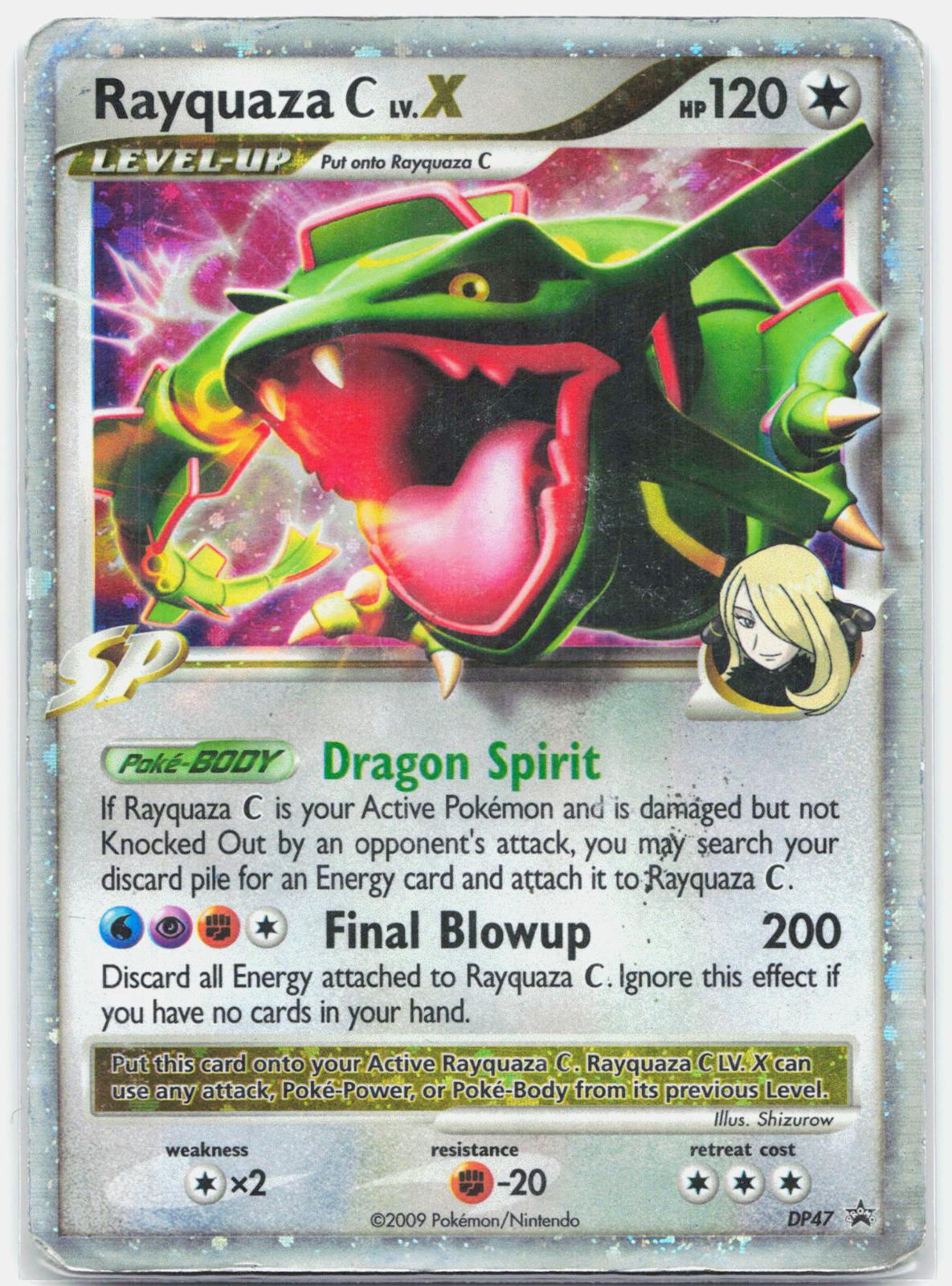Rayquaza C LV.X - DP47 Black Star Promo Holo Pokemon - DMG